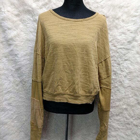 Free People We The Free Women's Patchwork Pullover Long Sleeve Sweater Size M - Picture 1 of 9